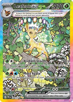 Leafeon ex special illustration rare, Prismatic Evolutions