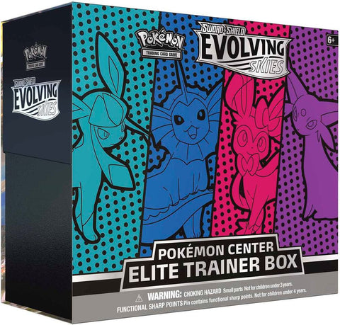 Evolving Skies Pokemon Center Elite Trainer Box [Glaceon/Vaporeon/Sylveon/Espeon] (Exclusive), sealed